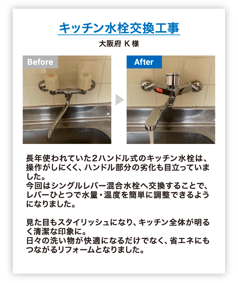 キッチン水栓交換工事